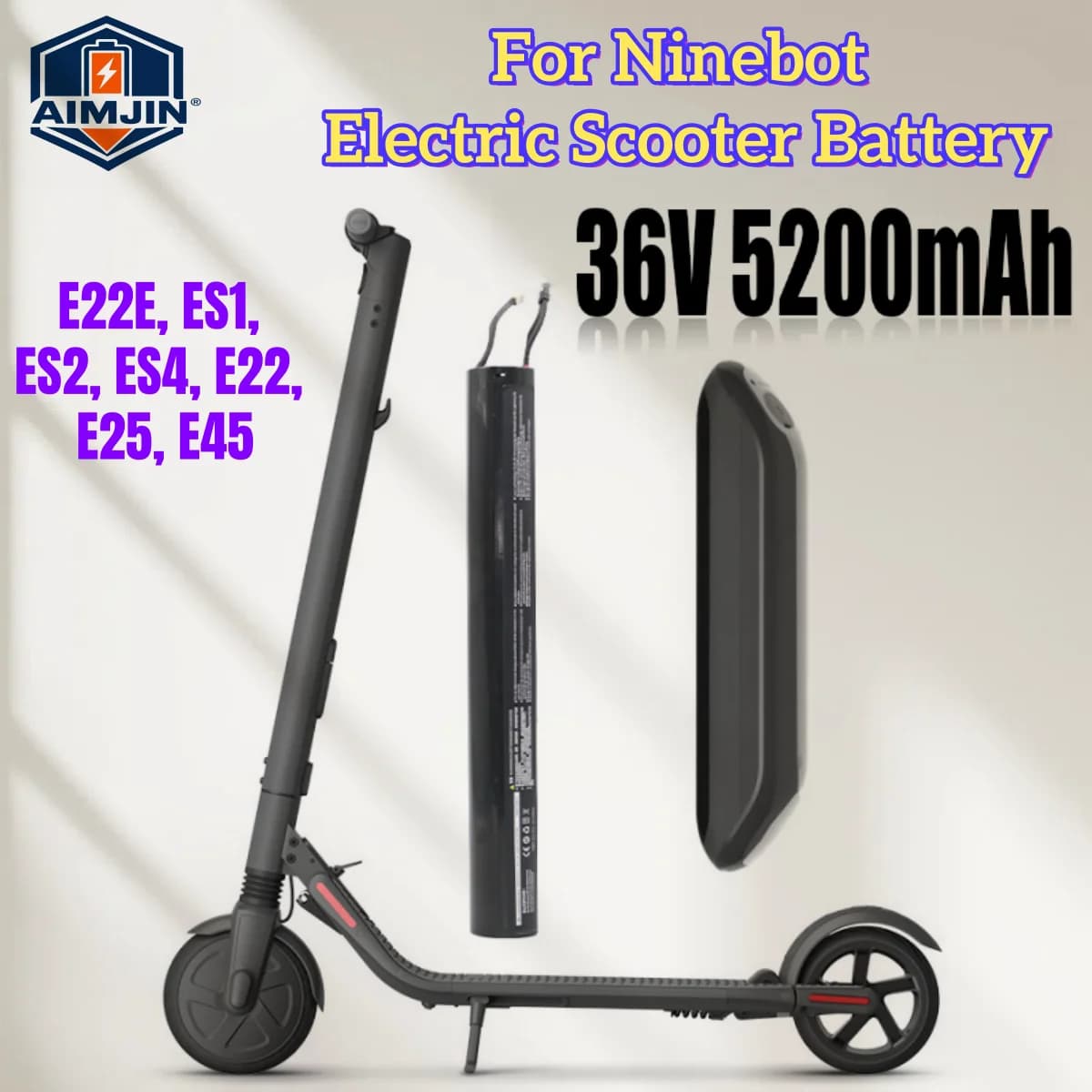 External/Built-in Battery For Ninebot Segway ES1 ES2 ES4 E22 E22D E22E Smart Electric Scooter 36V 5200mAh Scooter Accessori