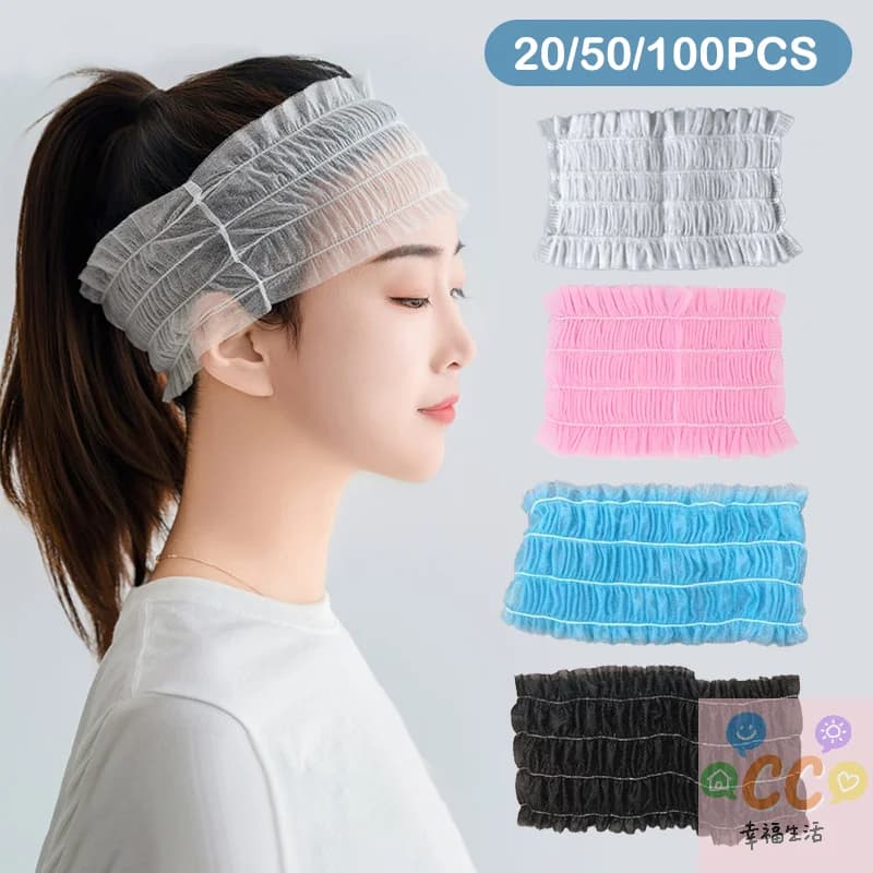 HUA HUA 20/50/100 pezzi Fasce per spa usa e getta Fasce per capelli facciali morbide non elastiche per sauna, pulizia del viso, cura della pelle e trucco