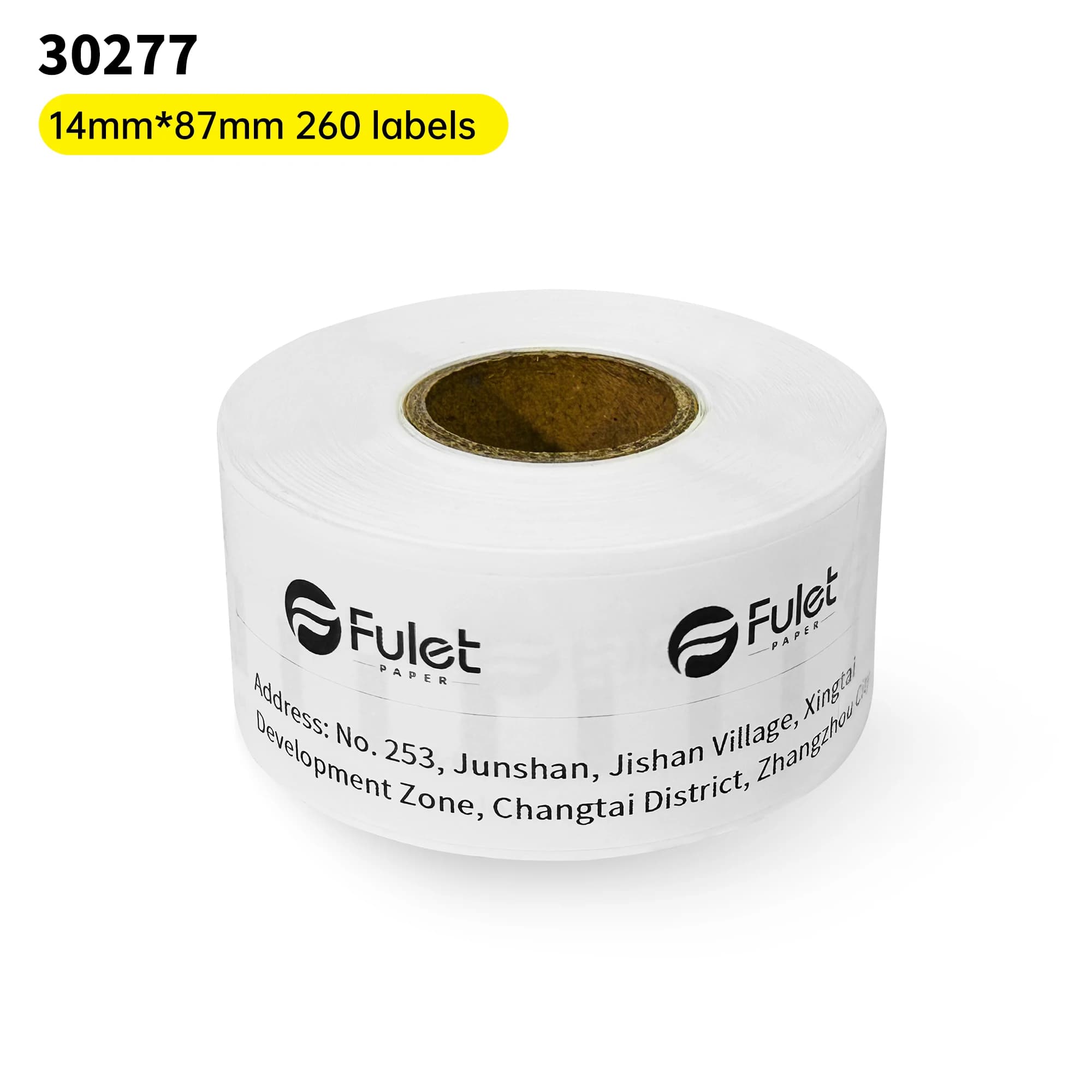 Etichette per cartelle Dymo 30277 compatibili, formato 2-up, 9/16" x 3-7/16", 260 etichette per rotolo