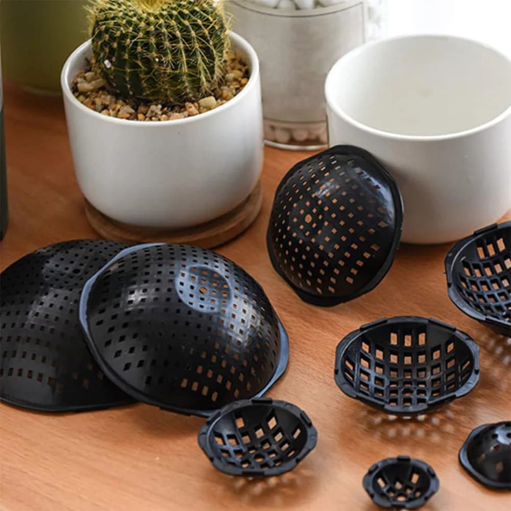 20/30Pcs Flower Pot Mesh Pads Flower Pot Hole Mesh Pad Breathable Bonsai For Planters Drainage Netting Plant Ventilation Trays