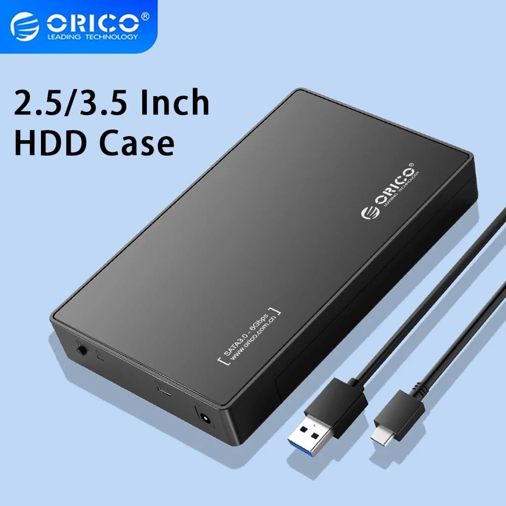 ORICO Box Esterno per Disco Rigido da 2.5/3.5 Pollici, Case SATA a USB 3.0 per SSD/HDD da 2.5 e 3.5 Pollici, Supporto UASP