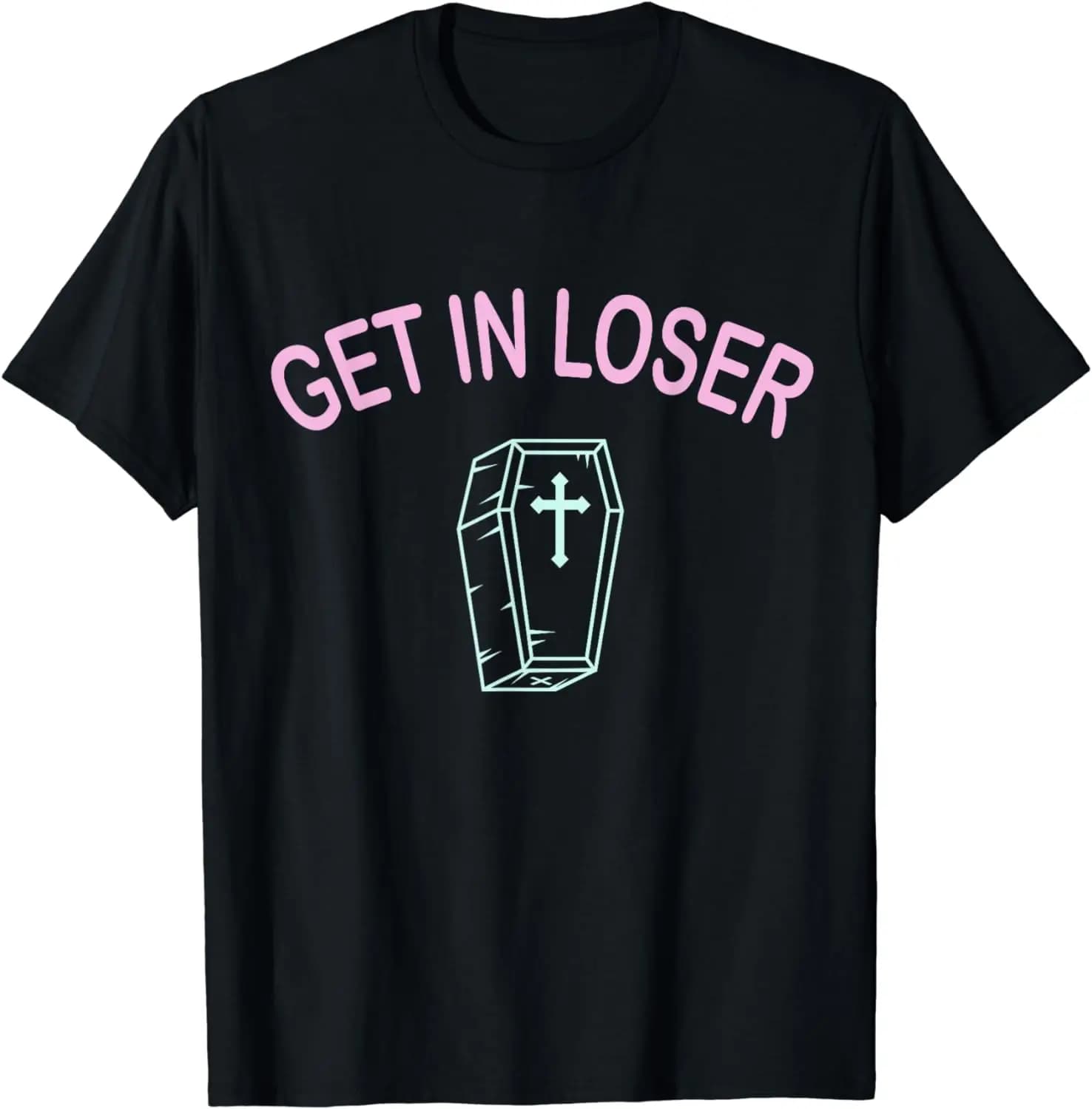 Creepy Pastel Goth Soft Goth Emo Evil Get in loss Coffin T-shirt abbigliamento donna top magliette grafiche Ropa De Mujer