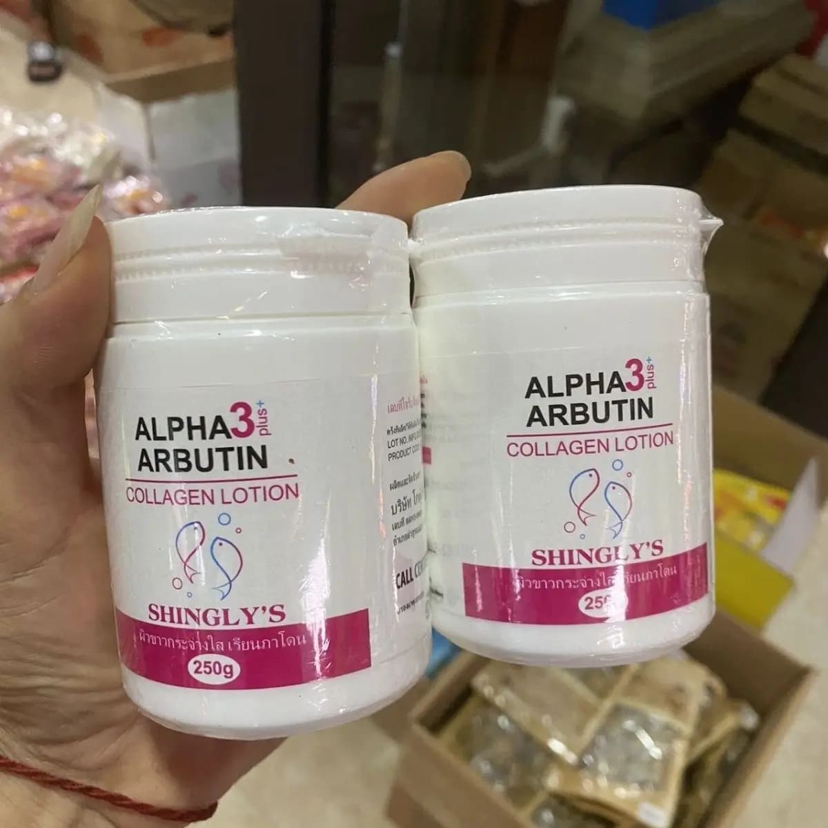 Thai ALPHA 3+plusARBUTIN Lozione per il corpo al collagene di arbutina Schiarente Glow Idratante Cura nutriente ​