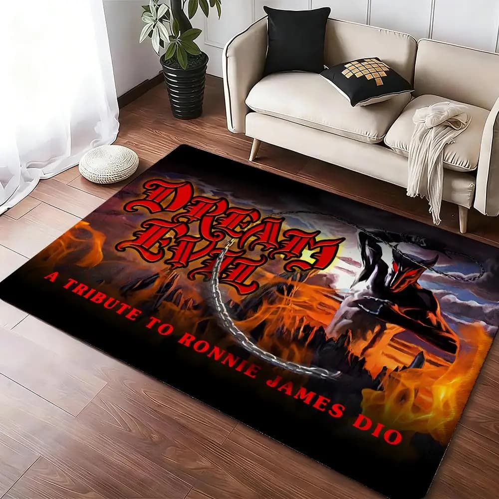Rock Music Floor Mat Soft Thickened Absorbent Non-Slip Bedroom Living Room Door Mat Home Decor Flannel Rugs