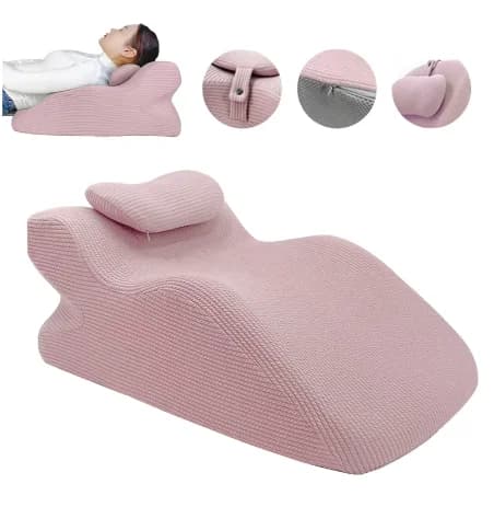 Cuscino per il viso rivolto verso il basso, cuscino ergonomico confortevole per massaggio domestico, cuscino a cuneo per letto con supporto per il collo per dormire