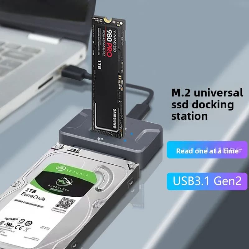 2026 Nuovo Case Esterno SSD 2 in 1 M.2 NVMe SATA, Lettore HDD da 2,5" con USB 3.0