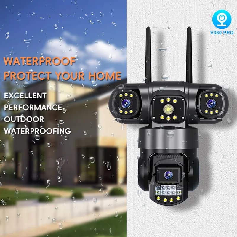 6MP Yoosee/v380Pro App Triple Lens Full Color WIFI PTZ IP Dome Camera AI Rilevazione umanoide Sicurezza domestica CCTV Baby Monitor