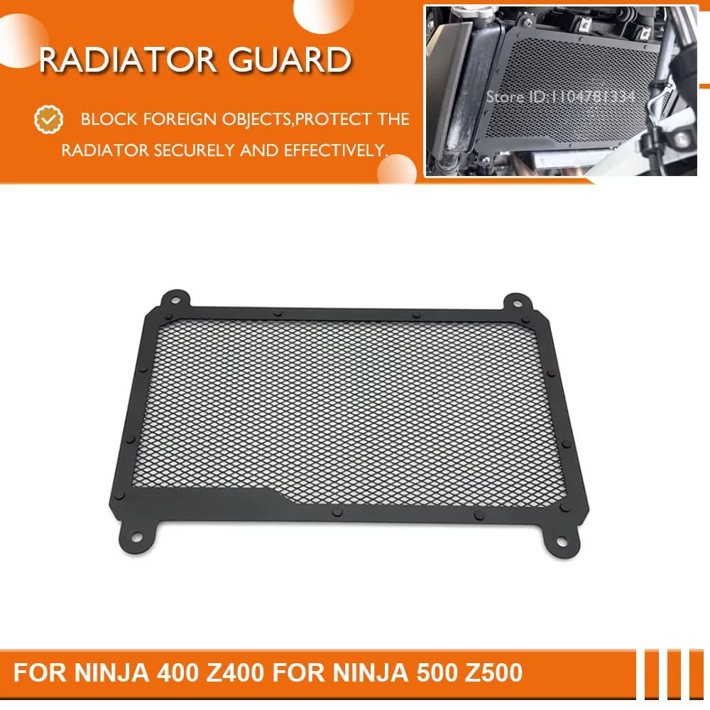 Motorcycle Radiator Guard Grill For Kawasaki Z400 Z500 2024 2025 2026 Cooler Protect Cover For Ninja 400 500 For Z 400 2018-2023
