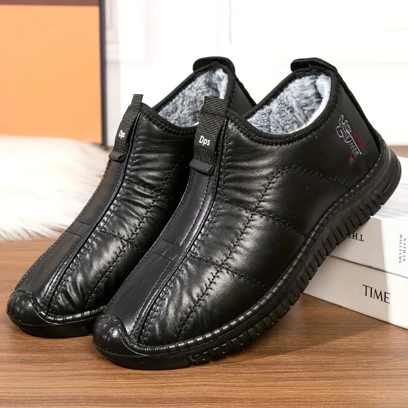 Stivali da uomo invernali peluche scarpe di cotone calde stivaletti da neve impermeabili da esterno scarpe casual invernali in cotone per uomo Botas Para Hombre