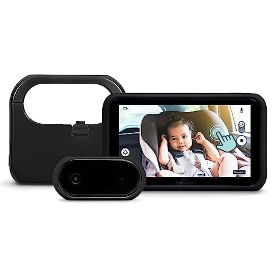 Baby Monitor Wireless Tiny Traveler Kit Base TT002PBB con Power Bank, 8 Ore di Visione Notturna, Registrazione Video, Condivisione, Schermo Touch da 5 Pollici