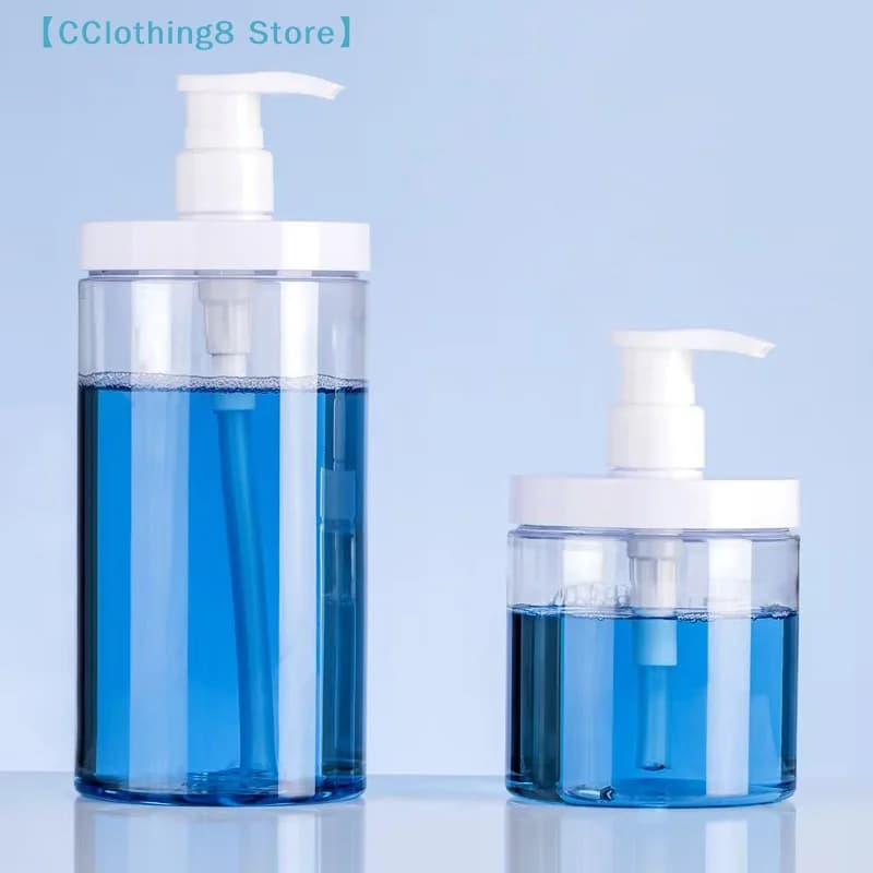 Flacone trasparente per gel da bagno a bocca larga, contenitore per liquidi, dispenser per sapone, flaconi per shampoo e lozioni, flacone per lozione lavamani【AliS8】