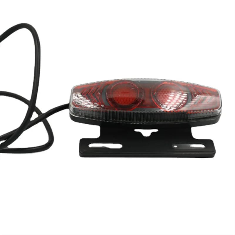 Luce posteriore a LED per bici elettrica, 36V 48V, accessori per bici elettriche, connettore SM, per ciclismo notturno
