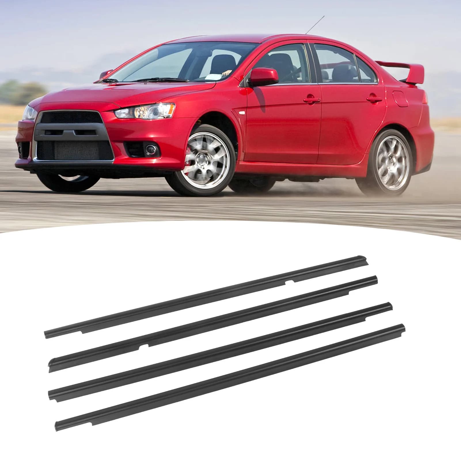 4 pz guarnizione guarnizione porta cintura 5727 a005 anteriore lunotto modanatura Trim Belt sostituzione per Mitsubishi Lancer 2008/2017