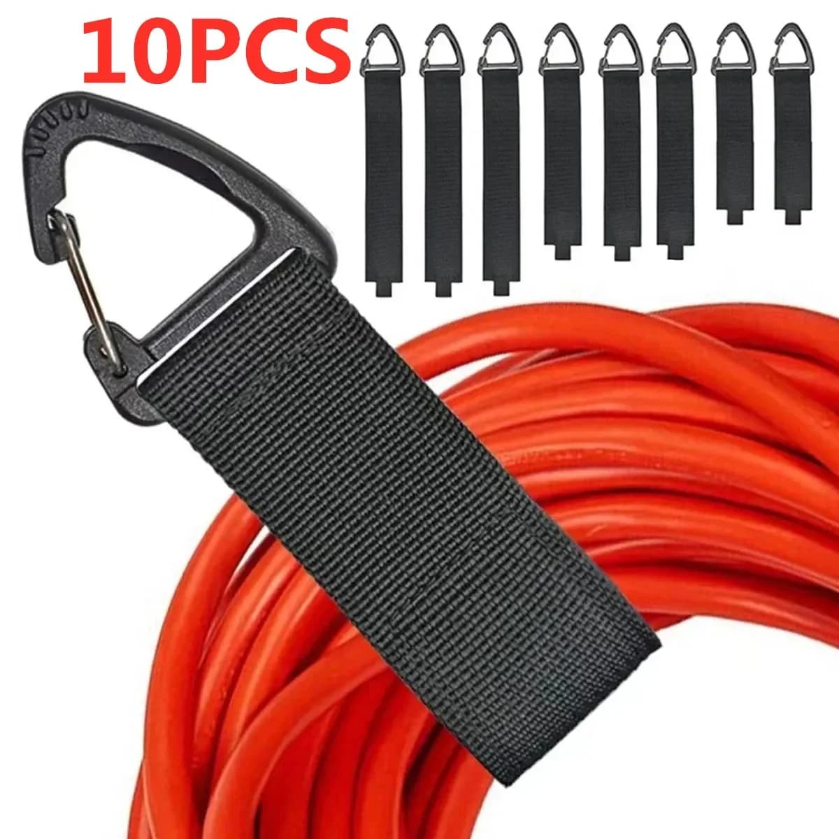 10/5PCS Triangolo Fibbia Wire Manager Gestione del cavo di alimentazione Cinghie di stoccaggio del cavo pesante in nylon per tubi flessibili per cavi Supporto per organizzatore per auto