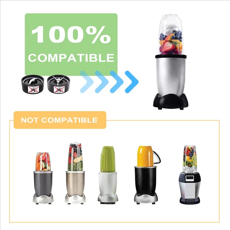 A63Z Parte di ricambio per lame per rasoio piatto e croce superiore per MB1001 Magic Bullet 250W Lame per frullatore Accessori per miscelatore