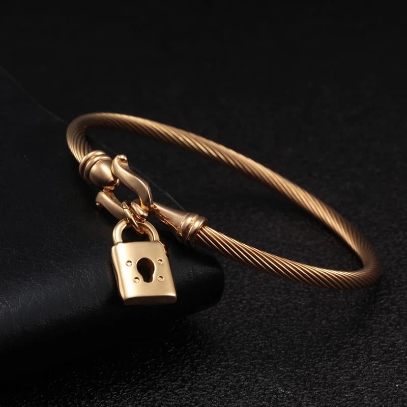 Braccialetti per ragazze da donna con chiusura fortunata placcati in oro, regalo di compleanno per gioielli classici per feste di matrimonio