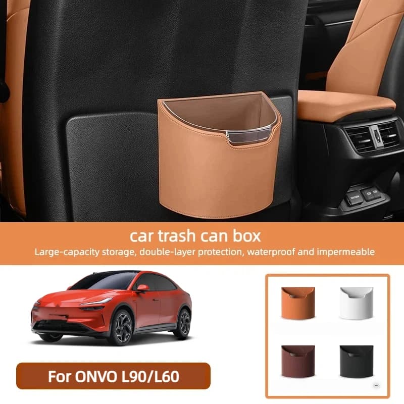 Cestino per Rifiuti da Auto Sospeso a Doppio Strato per Sedile Posteriore, Contenitore Organizer per Auto ONVO L90 L60 2024-2025, Accessori