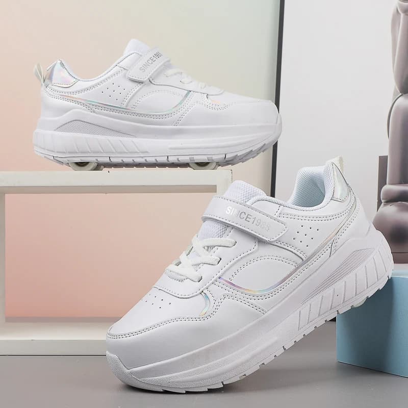 Scarpe da Pattinaggio a Rotelle 2026 per Bambini, Moda Autunno 2024, Gioco Sportivo Casual, Regalo di Compleanno, Sneakers a 4 Ruote per Ragazzi e Ragazze