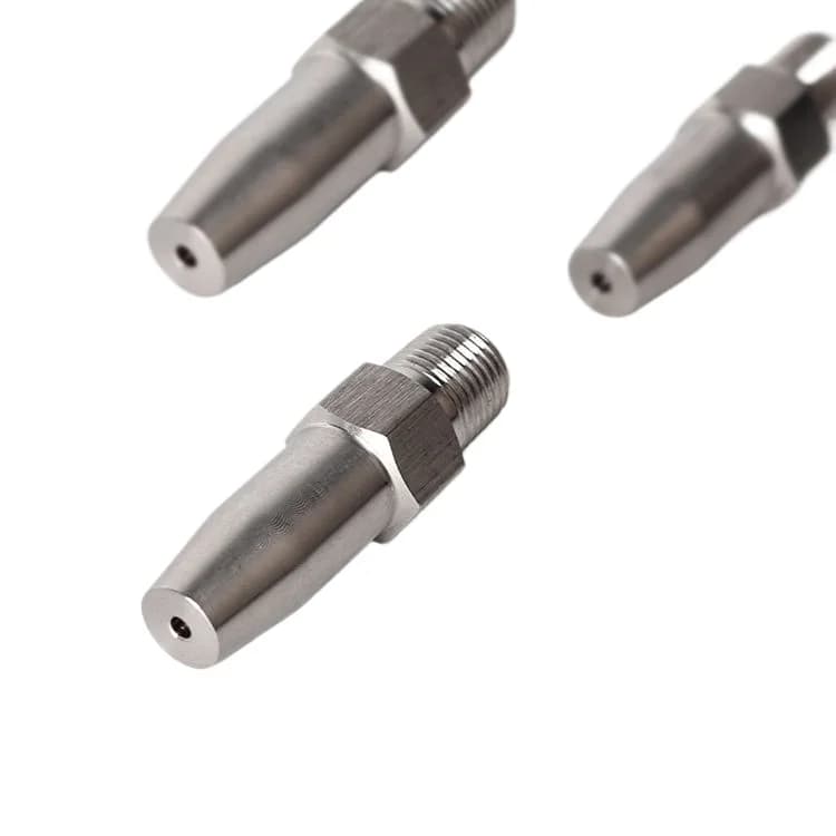 SS Ruby Liquid Column Flow Nozzle High Pressure Paper Mill Paper Cutting Water Needle Linear Solid Stream Jet Nozzle Industrial