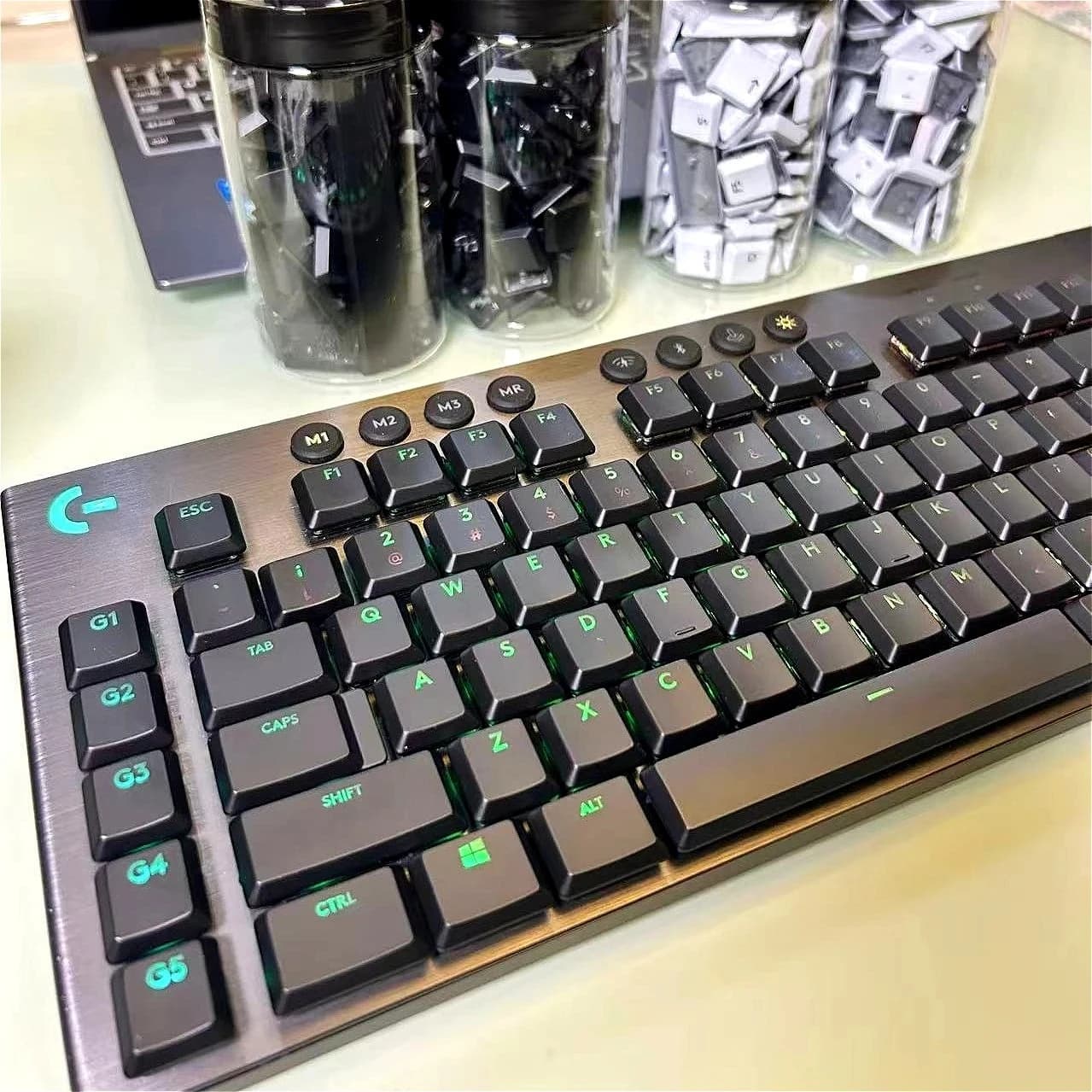 Set completo di copritasti 109 tasti neri, compatibile con tastiera da gioco meccanica Logitech G813/G815/G913/G915 TKL RGB