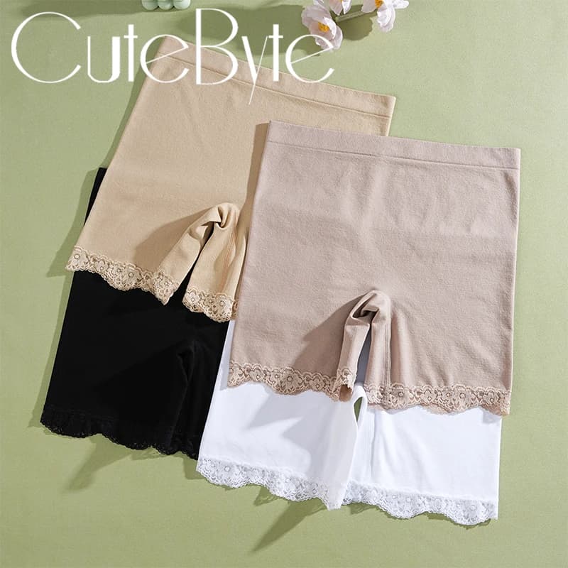 Soft Seamless Safety Short Ice Silk Breathable Short Tights Underwear Big Size High Waist Comfortable Ladies Underwear NEW S-XXL
