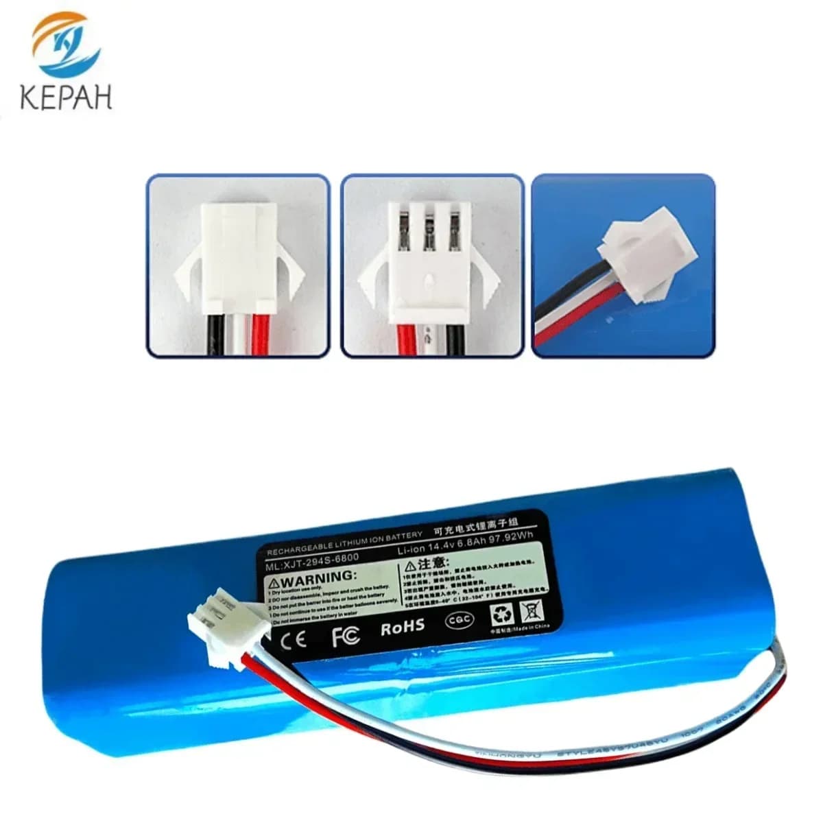 Adatto per Lydsto R1, Rodmi Eve Plus, M7 Pro, M8 Pro, M9, U6, aspirapolvere Batteria ricaricabile originale agli ioni di litio da 6800 mAh