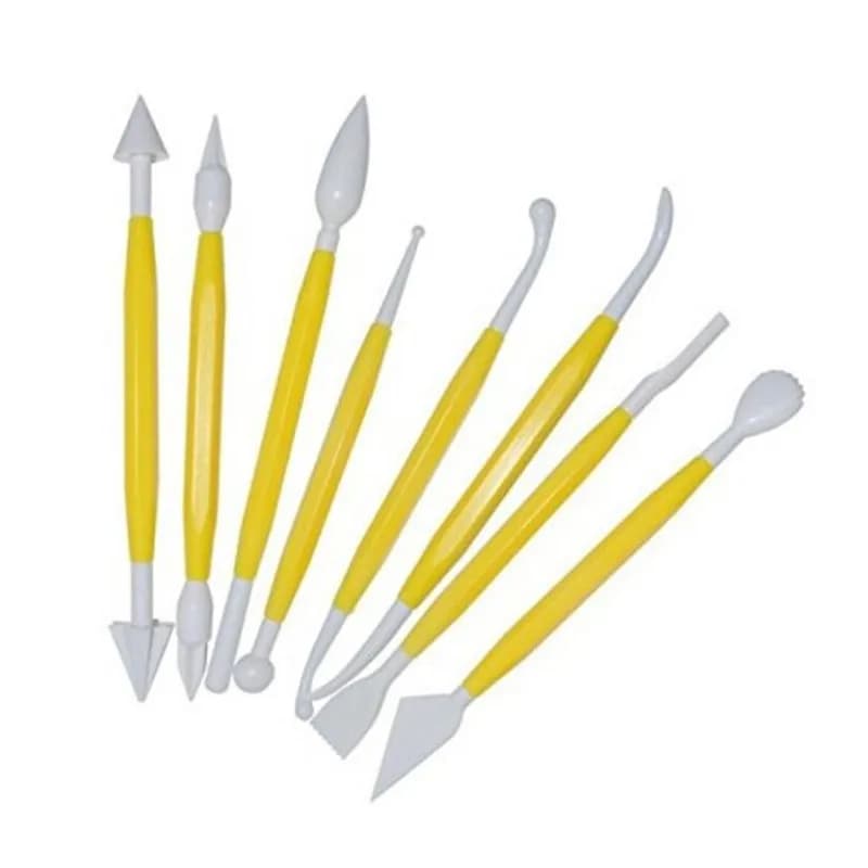 Set di 8 strumenti in plastica per modellare l'argilla, set di attrezzi per modellare l'argilla polimerica, set di strumenti Poly Form Sculpey per modellare l'argilla e la pasta da modellare
