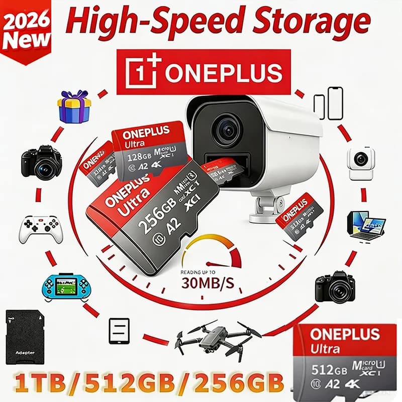 Oneplus HOT Micro SD Card 1TB High Speed TF Flash Card Memory Card 128GB 256GB 512GB U3 V60 8K Full HD For GoPro Action Camera