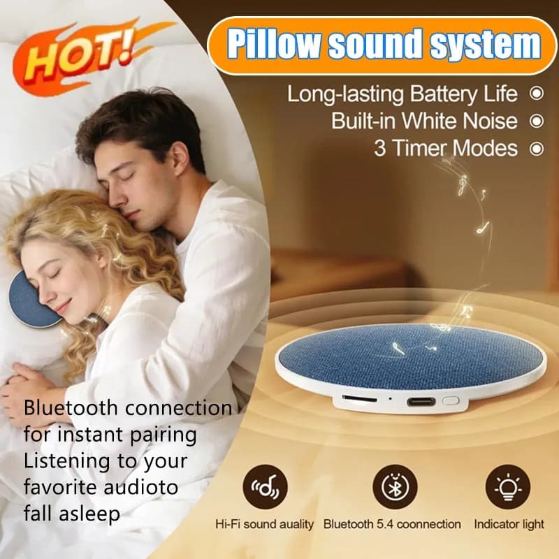Pillow Side Sleep Aid Speaker Ultrasonic Sleep Aid Speaker High Dynamic Sound Quality Butterfly Bluetooth Speaker