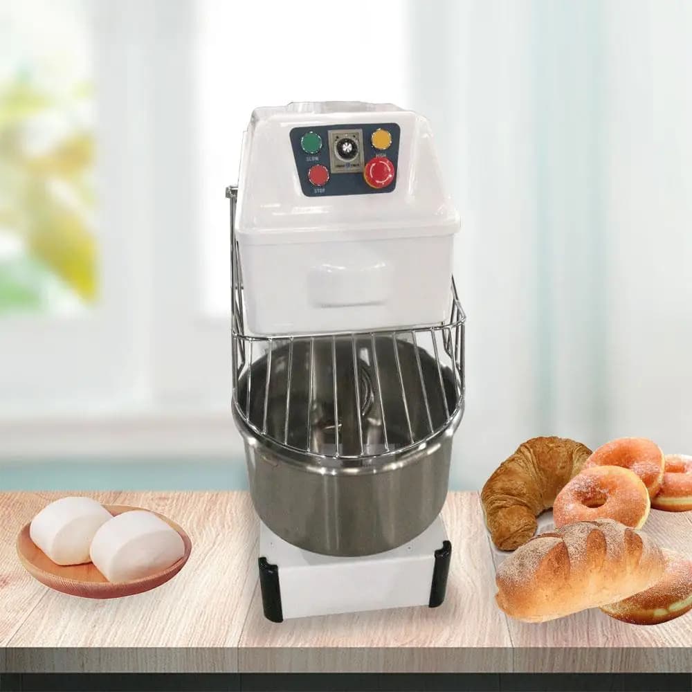 220V 1500W Dual Speed Bakery Cake Bread Pizza Dough Mixer Machine Commercial Industrial Spiral Dough Mixer