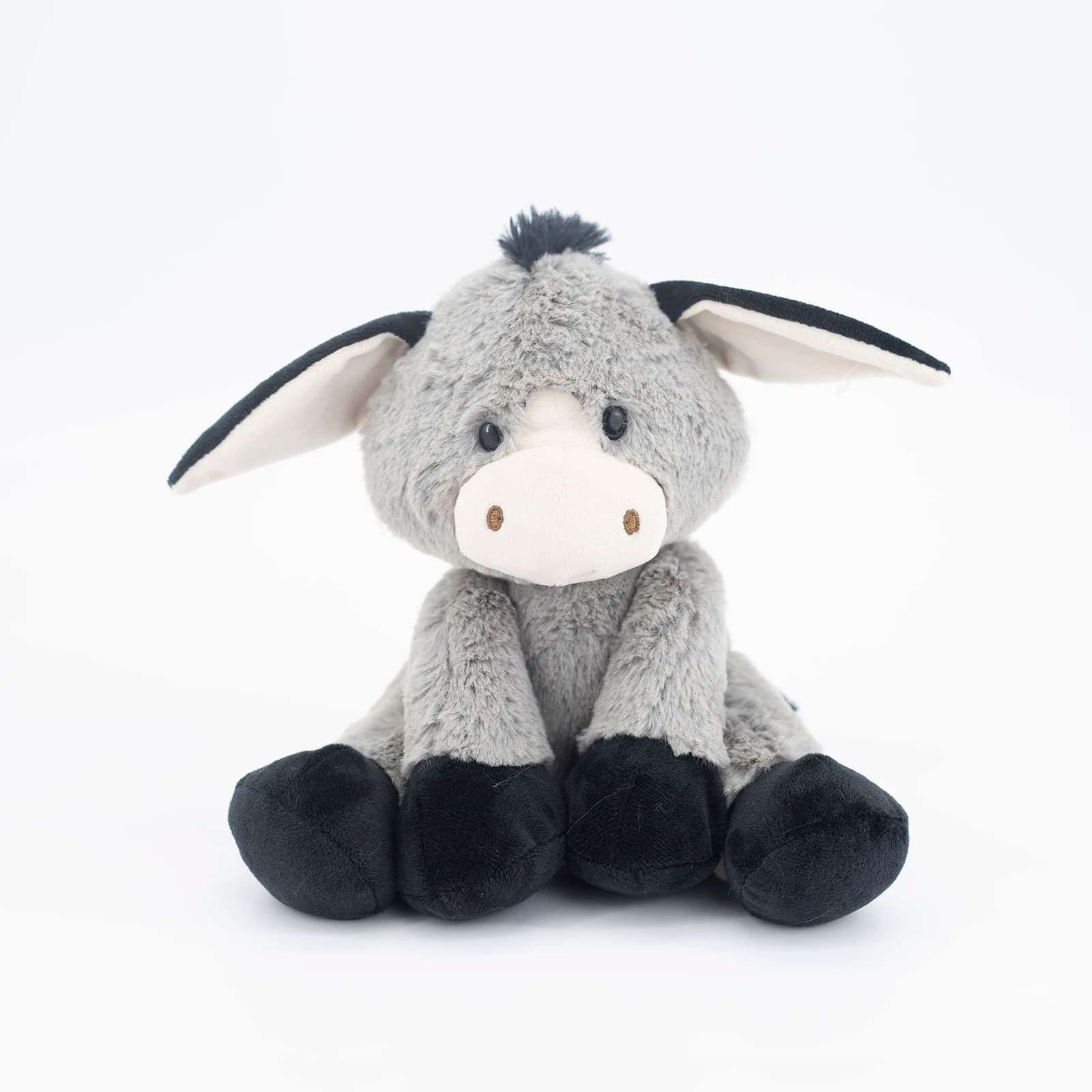 1 pezzo 25 cm cartone animato grigio nero asino roba animale morbido peluche ciondolo decorazione bambola giocattolo compleanno bambini Gril amico regali