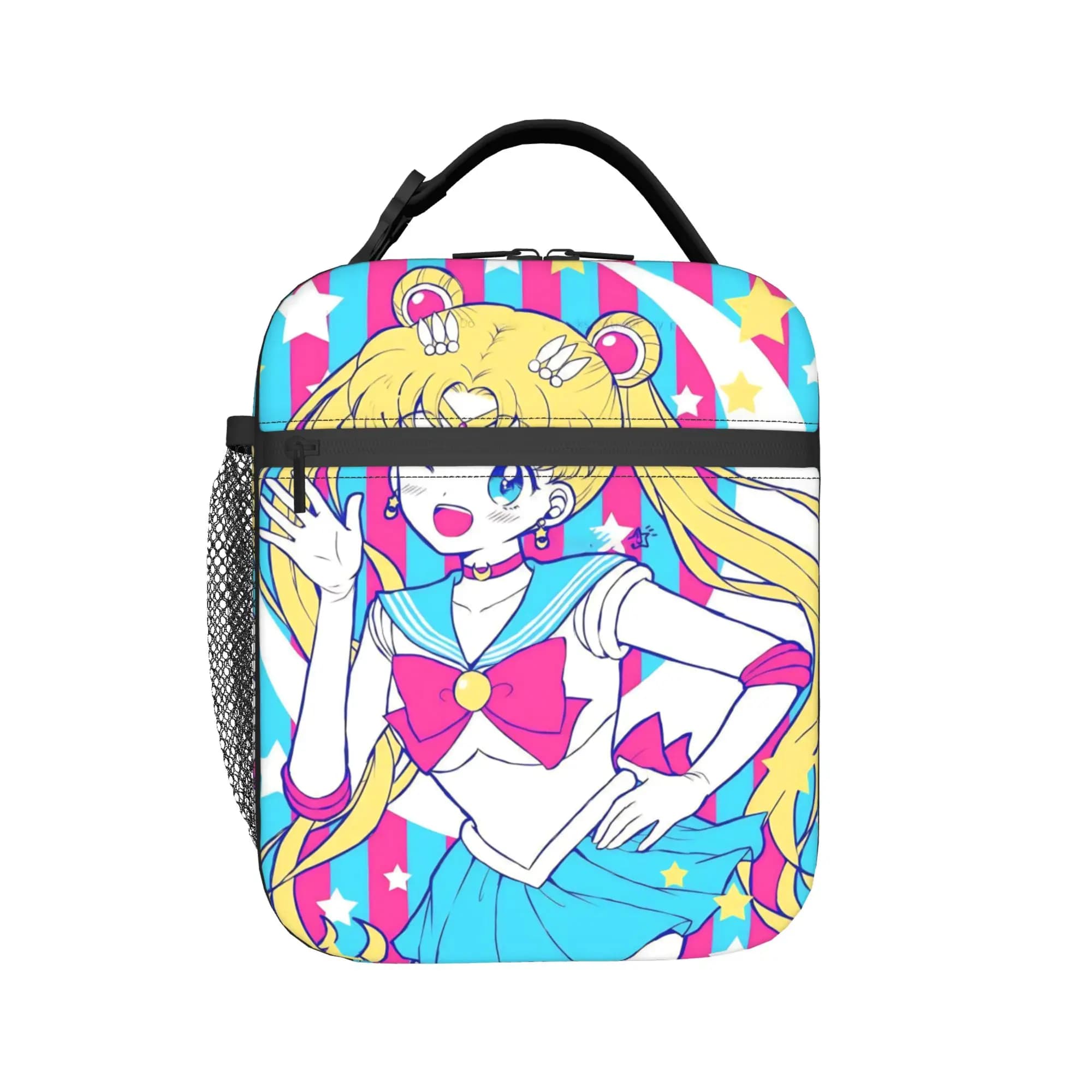 Sailors Moons Insulated Lunch Bag Portable Lunch Container Thermal Bag Tote Lunch Box Office Picnic Food Handbags
