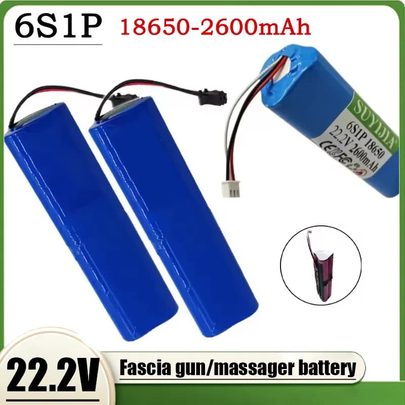 NEW Lithium Battery 18650 22.2V 2600mAh for Massage Gun Band Rod Lamp Lighting Battery Rechargeable 6S1P Battery