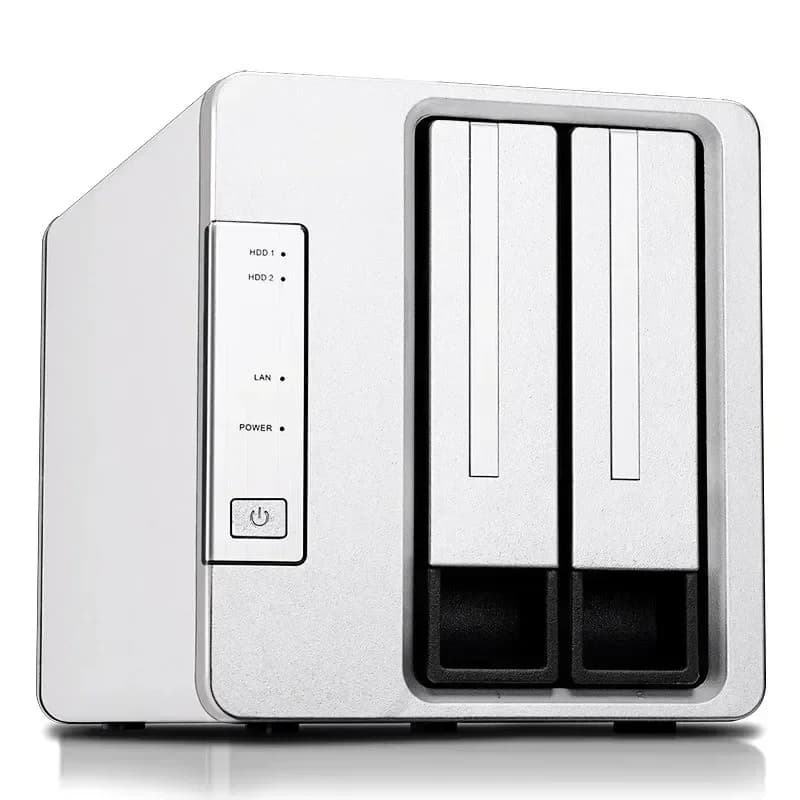 Server di archiviazione di rete Home Nas Host Archiviazione cloud Server di condivisione di file di accesso Web 2 slot per dischi
