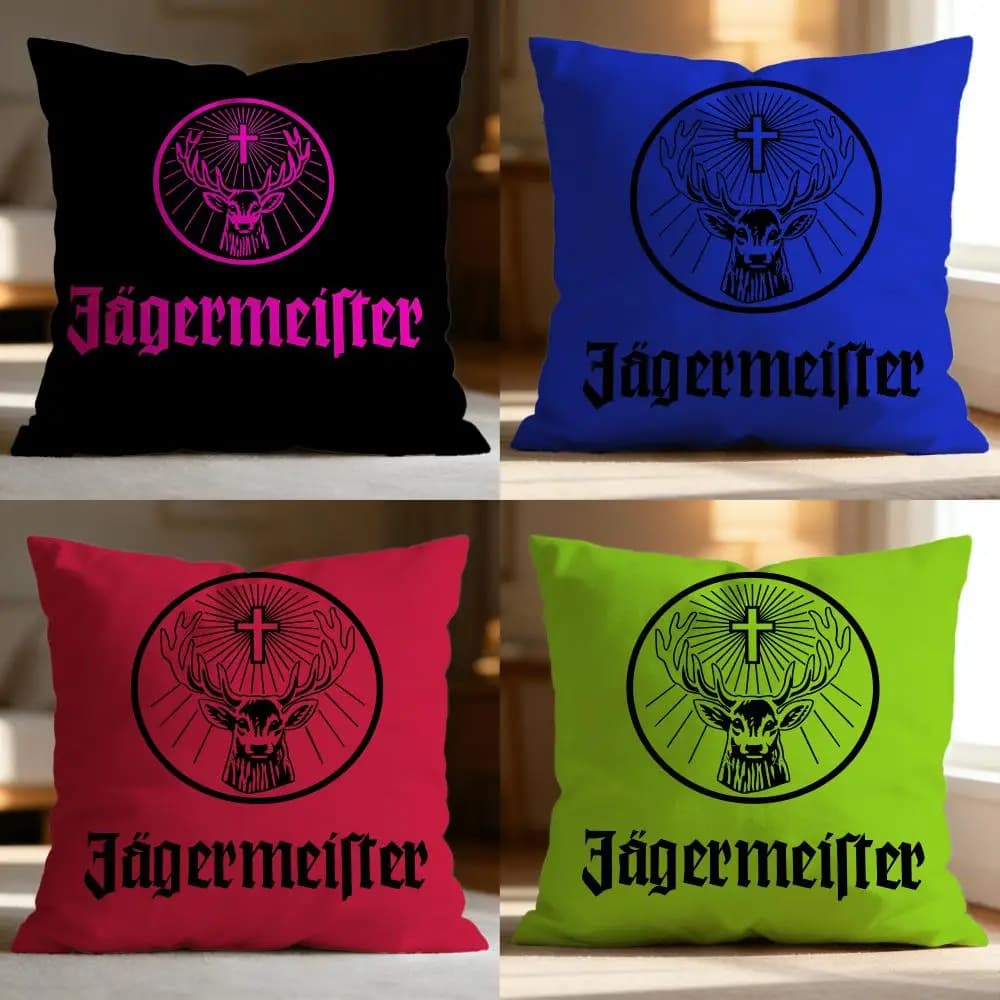 Fodera per cuscino Fashion J-Jagermeisterer, morbida e lavabile, multiuso per divano, letto, viaggi, ufficio