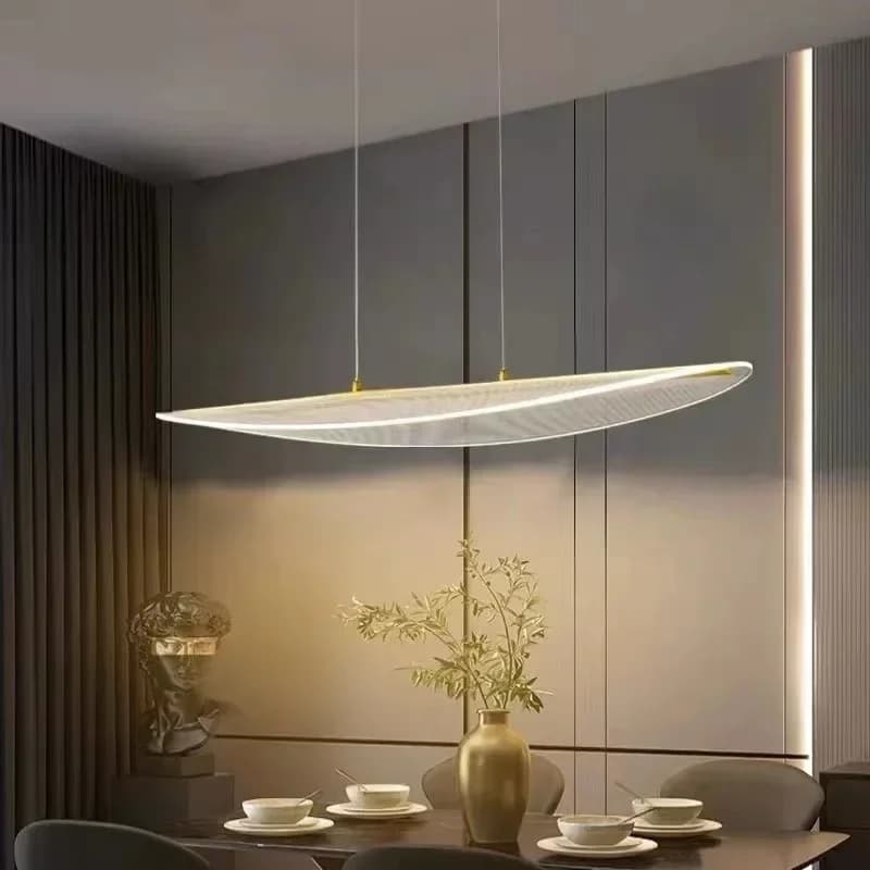 Lampadari LED Nordici a Curva Lunga per Sale da Pranzo, Sale da Tè, Tavoli da Cibo, Scrivanie da Ufficio, Lampada a Sospensione, Decorazione Casa, Apparecchio di Illuminazione Sospeso