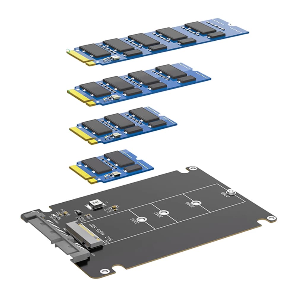 M.2 NGFF B Key To 2.5inch SATA SSD Enclosure Hard Disk Case Enclosure SSD External Box M.2 NGFF SSD To 2.5 Inch SATA III Adapter