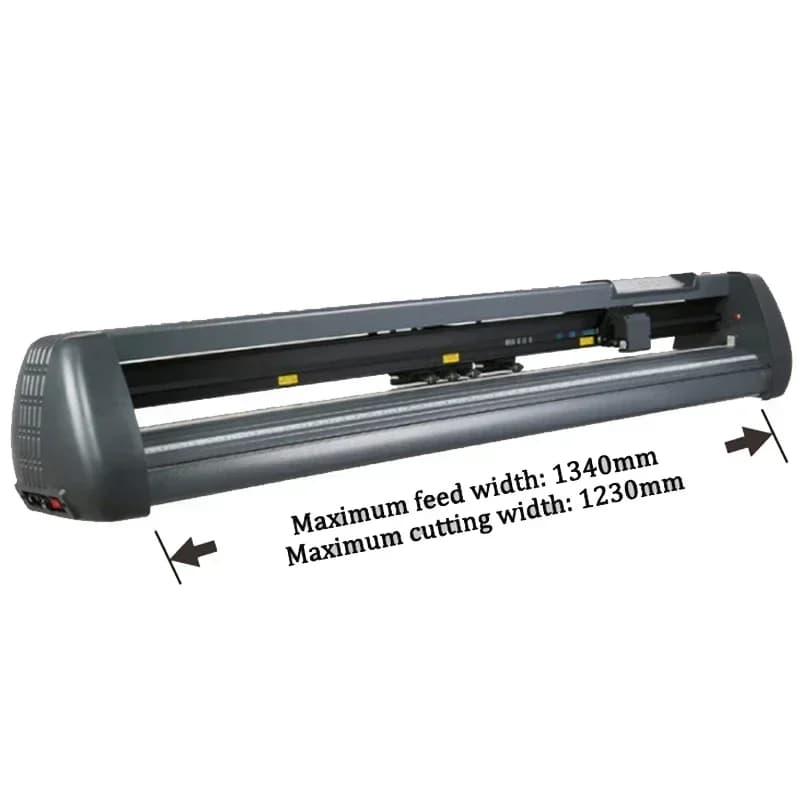 53-inch Plotter Printer / Compact Electric 1350mm Vinyl Plotter Cutter Includes Logo-Making Software, PC Connectivity, and USB