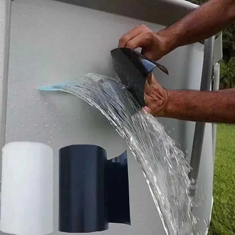 Nastro di riparazione per perdite in PVC ultra resistente e ultra resistente: soluzione ermetica, resistente agli agenti atmosferici e autoadesiva per riparazioni istantanee