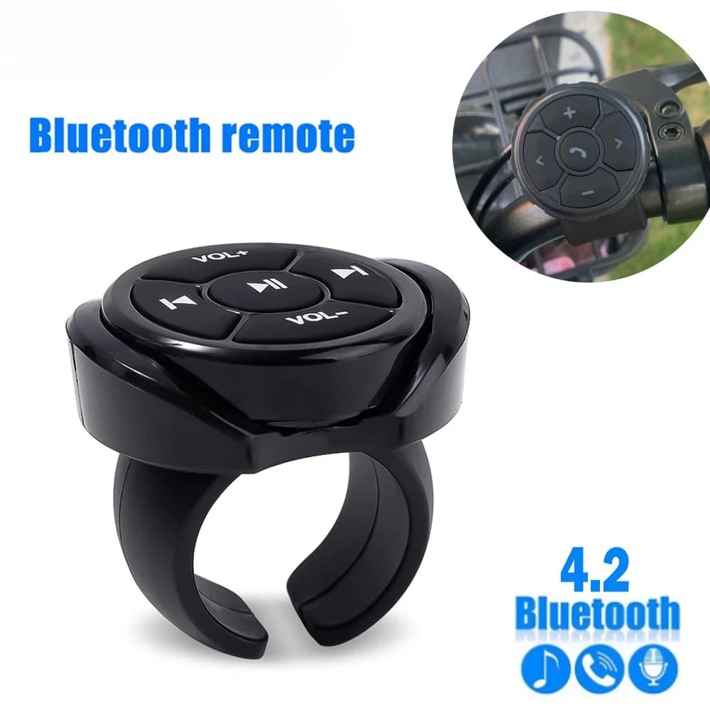 Media Wireless Bluetooth Button Remote Controller Car Motorcycle Bike Steering Wheel MP3 Music Play For IOS Android Phone Tablet