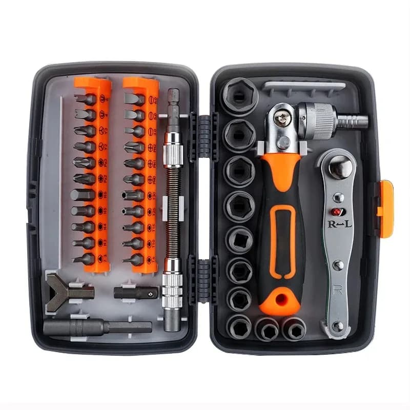 38 In 1 Ratchet Screwdriver Set Multifunctional Automobile Car Socket Magnetic Screwdriver Bits Set Repair Household Hand Tool