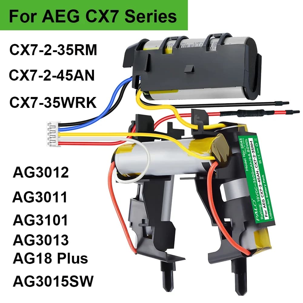 Batteria di ricambio 18V 3600mAh per aspirapolvere AEG CX7-2-35RM CX7-2-45AN CX7-35WRK AG3012 AG3011 AG3101 AG3013 AG18 Plus AG3015SW