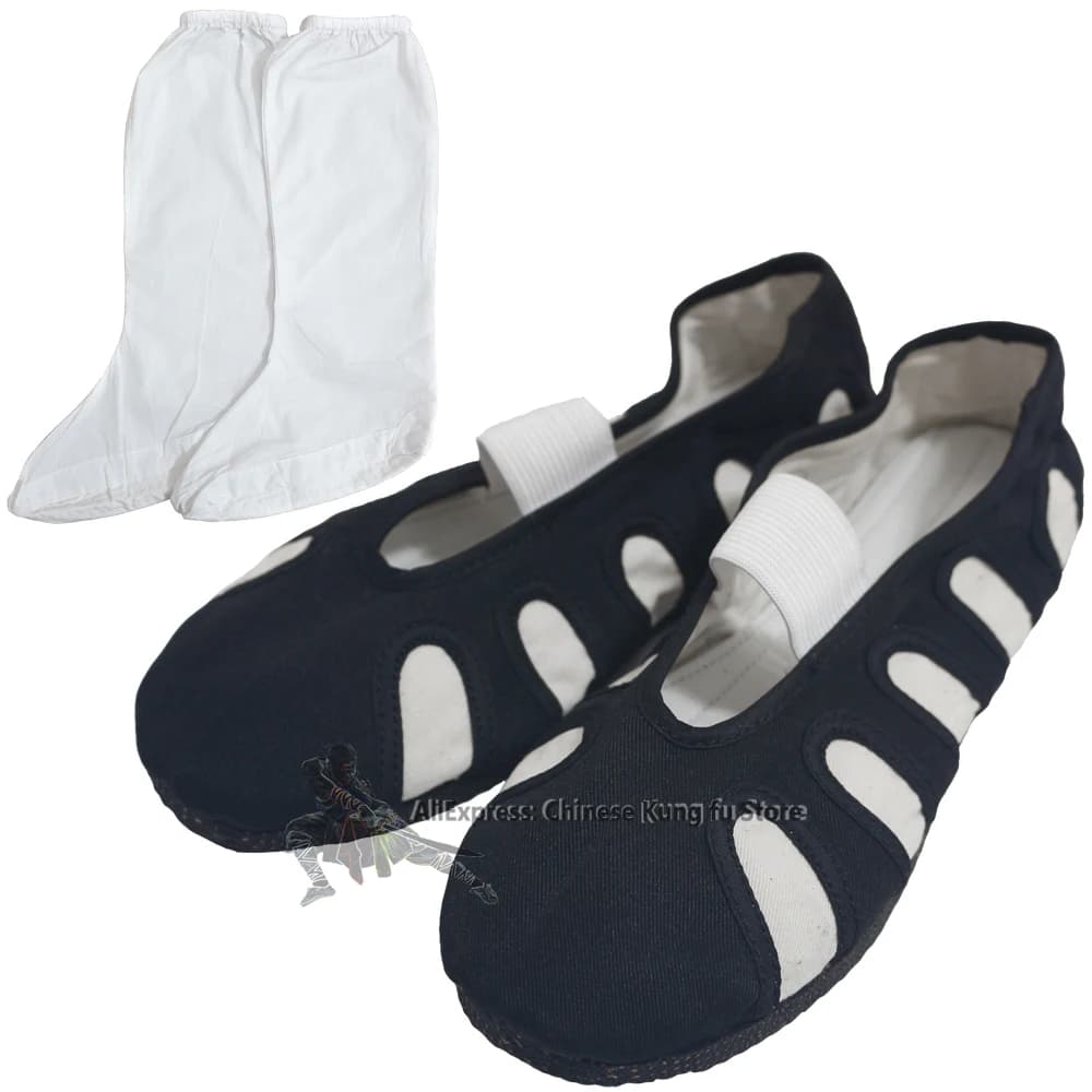 Wudang Kung Fu Shoes Taoist Tai Chi Footwear Martial Arts Training Sneakers Long Kung Fu Socks