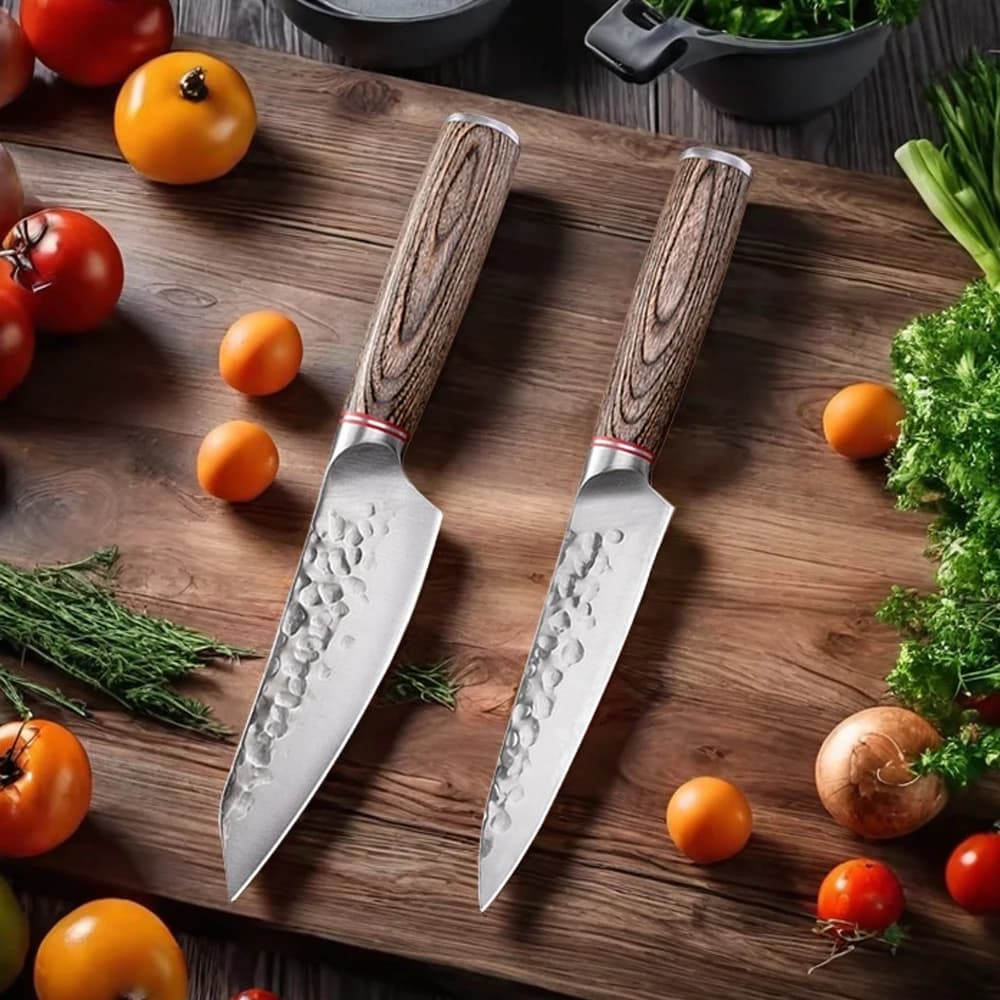 Coltello da cucina da 5 pollici Coltello da mannaia forgiato a mano Coltello da frutta in acciaio inossidabile Coltello per disossare Utensili da cucina Pentole