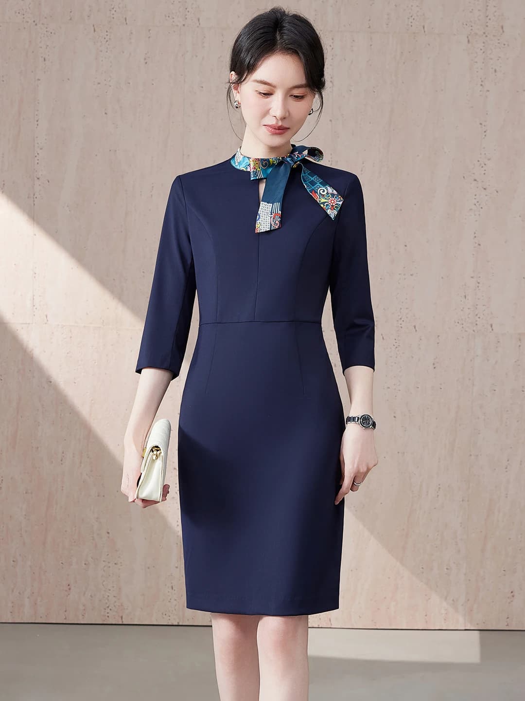 Elegant Design Ladylike Professional Dress Women's Spring Summer New Style Elegance Midi Waist Cinching Slimming Bodycon Skirt