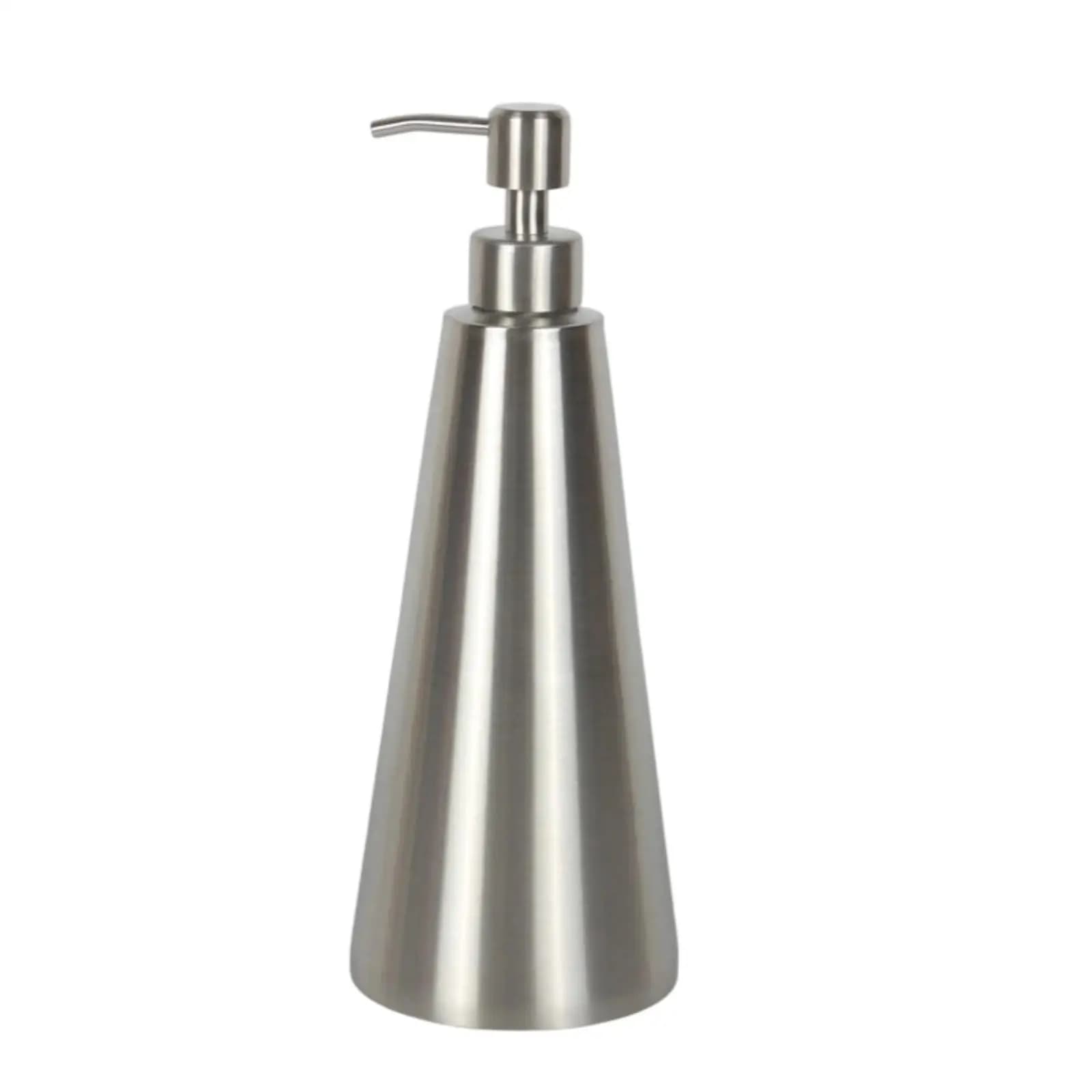 Rustproof 304 Stainless Steel Hotel Soap Dispenser 800ml Ergonomic Pump for Hand Wash Body Wash Kitchen Sink