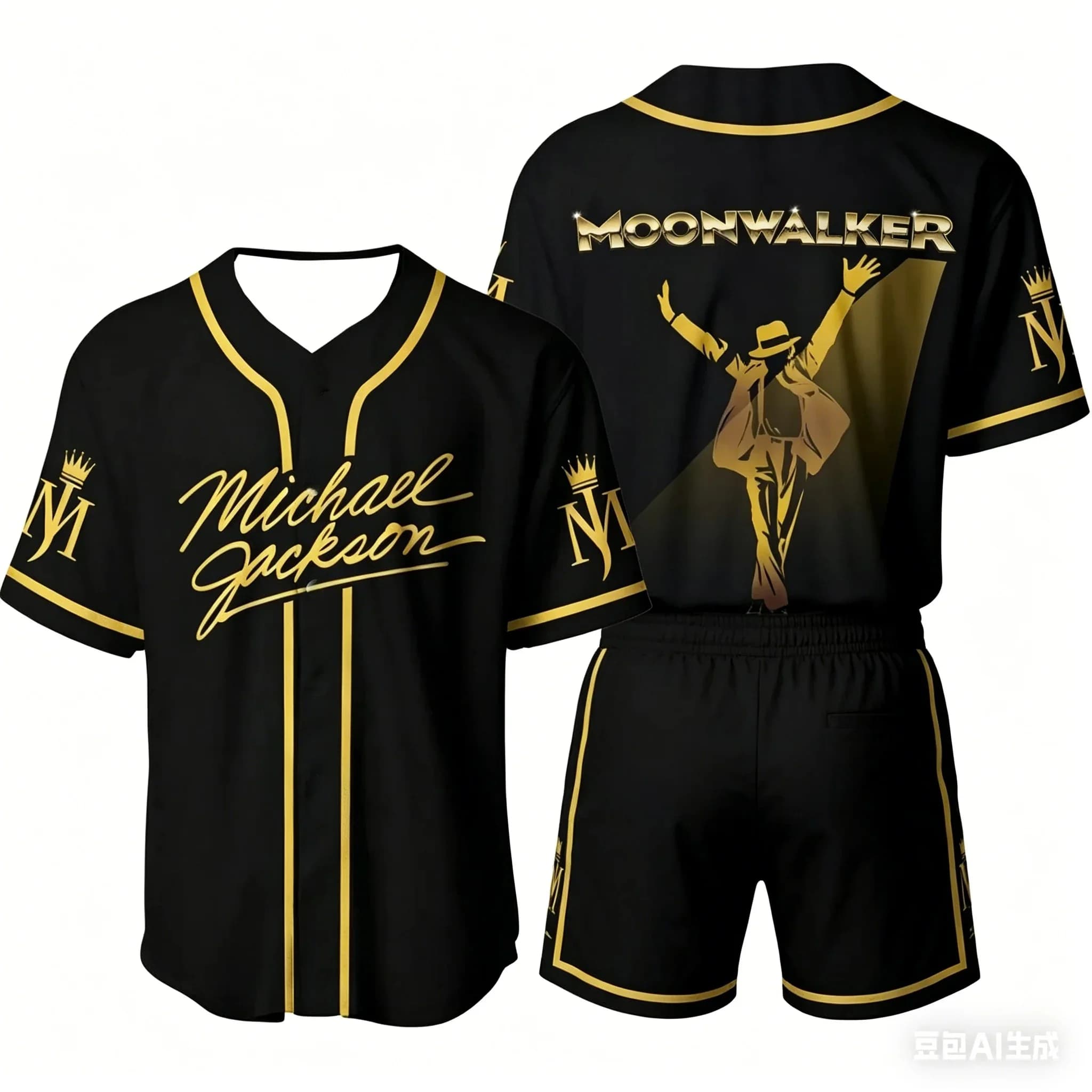 Completo Sportivo a Maniche Corte ad Asciugatura Rapida 2026, Maglia Michael Jackson, Multifunzionale per Uomo e Donna, Coordinato Famiglia
