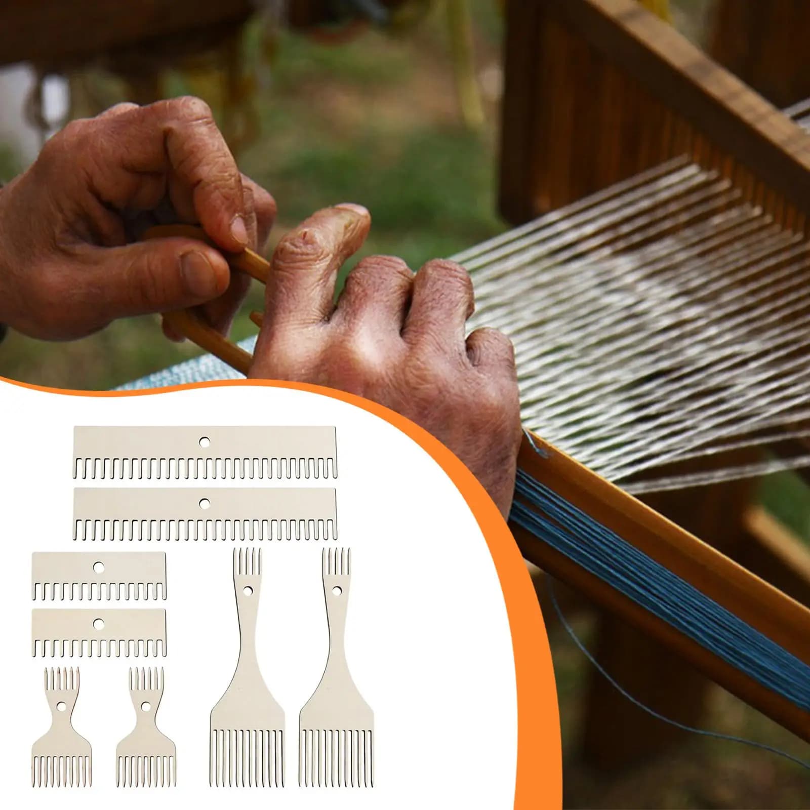 Wood Weaving Loom Comb Kit for Home Decoration Sweater Knitting Handcraft