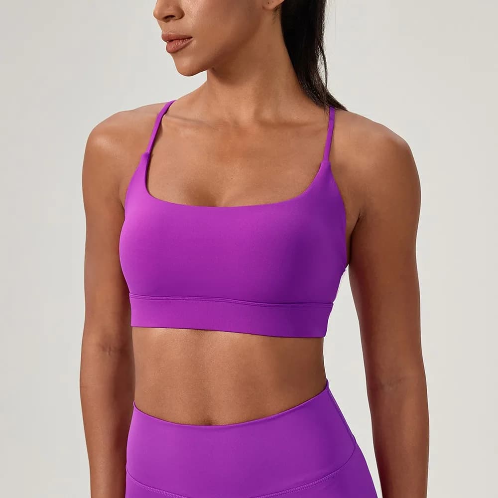 Women's sexy yoga bra with cross strap sports bra breathable fitness fitness racing fitness workout bra sports bra gym workout bra