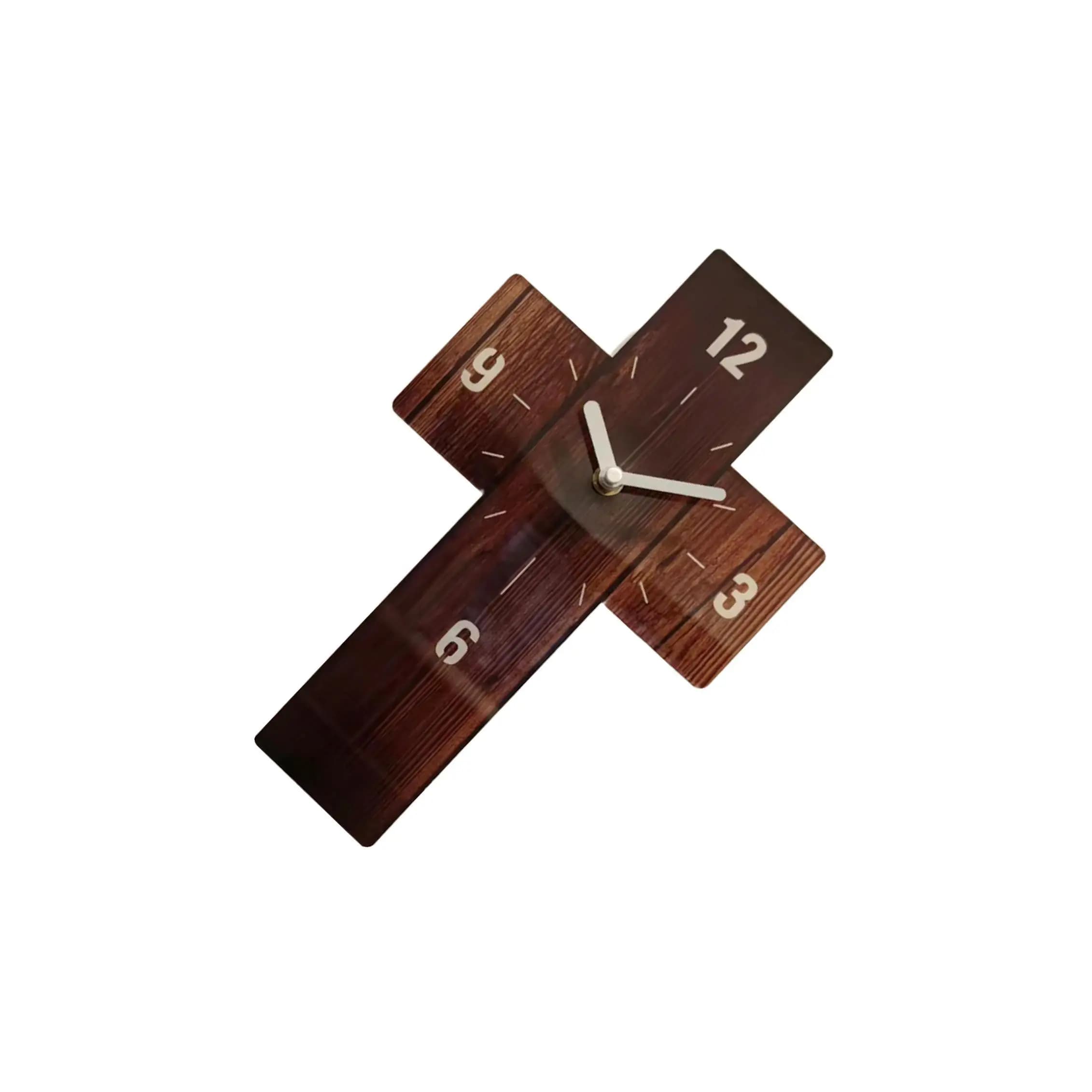 Wall Clock Modern Non Ticking Small lent Clock for Living Room Office Gift dark brown
